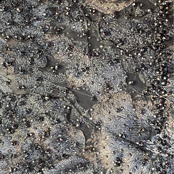 Mac Duggal Long Sleeve Beaded Applique Gown - Picture 7 of 13